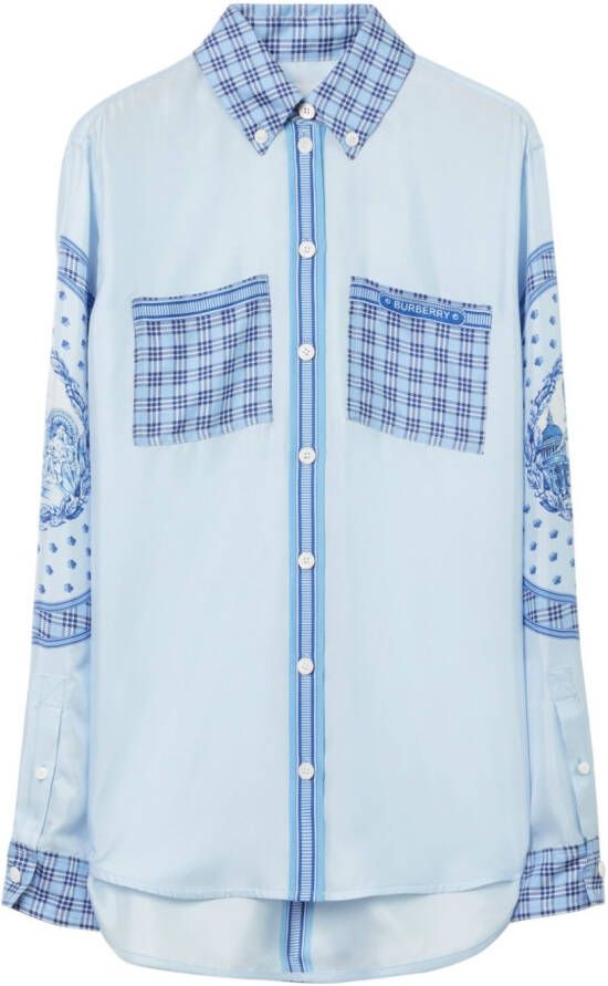Burberry Zijden blouse Blauw