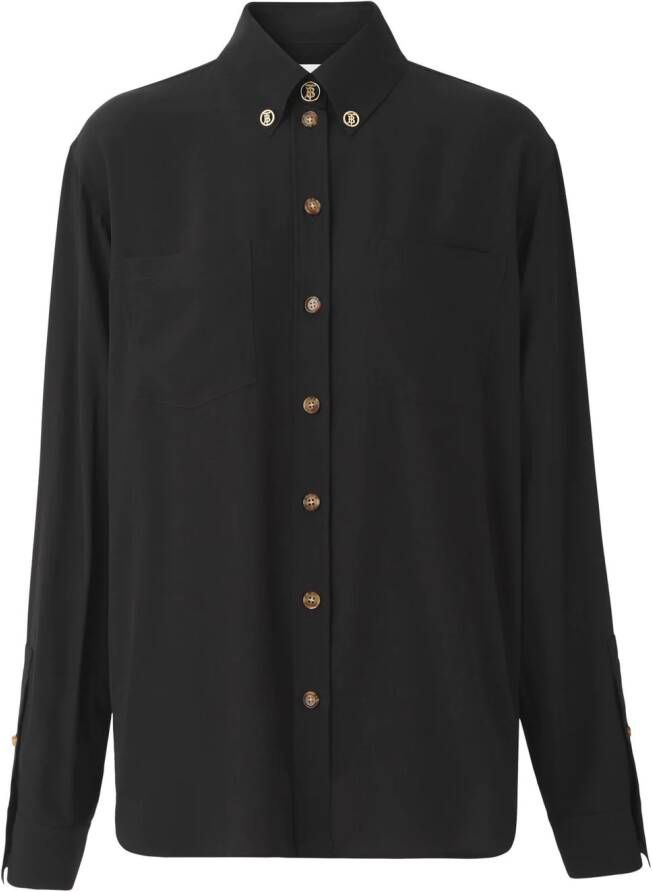 Burberry Zijden blouse Zwart