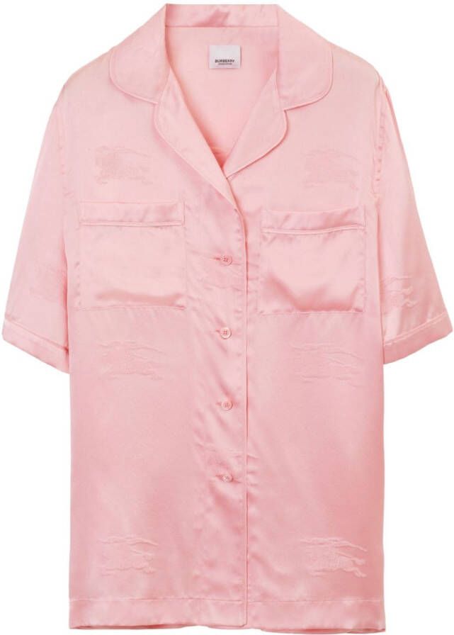 Burberry Zijden pyjamashirt Roze