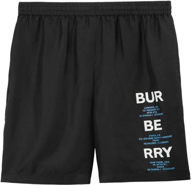 Burberry Zijden shorts Zwart