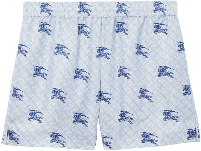 Burberry Zijden shorts Blauw