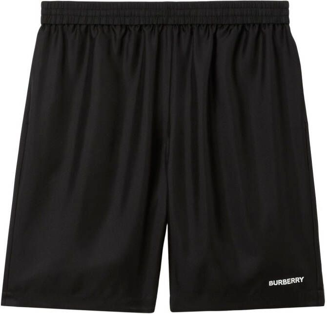 Burberry Zijden shorts Zwart