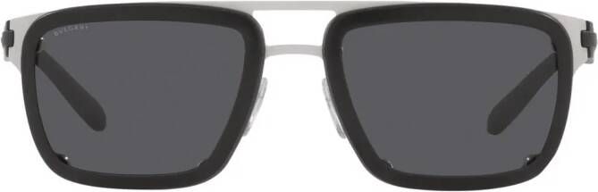 Bvlgari BV5057 zonnebril met rechthoekig montuur Zwart