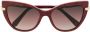 Bvlgari Zonnebril met cat-eye montuur Bruin - Thumbnail 1