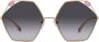 Bvlgari Zonnebril met geometrisch montuur Roze - Thumbnail 1