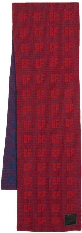 BY FAR Sjaal met jacquard Blauw