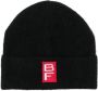 BY FAR Muts met logopatch Zwart - Thumbnail 1