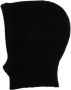 BY FAR Ribgebreide balaclava Zwart - Thumbnail 1
