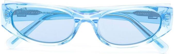 BY FAR Rodeo zonnebril met doorzichtig montuur Blauw