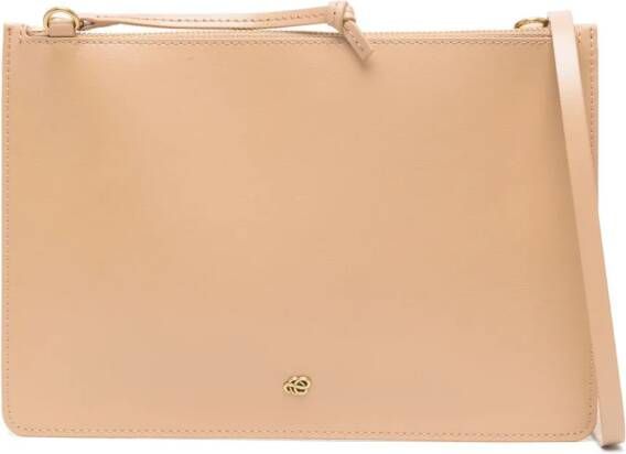 By Malene Birger Aya leren clutch Beige