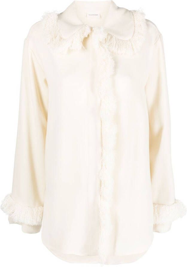 By Malene Birger Blouse met franje Beige
