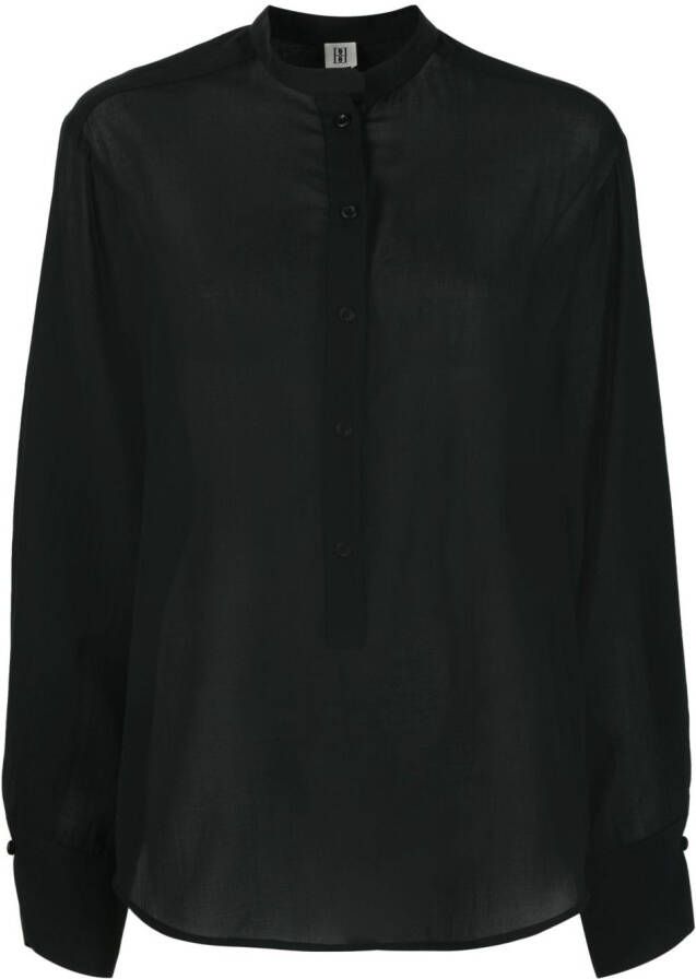 By Malene Birger Blouse van biologisch katoen Zwart