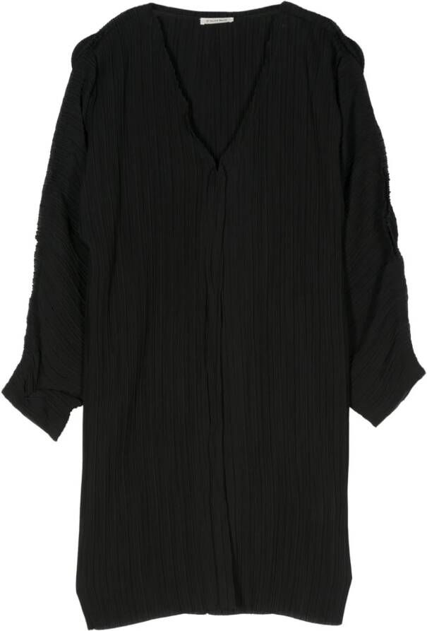 By Malene Birger Dielle plissé midi-jurk Zwart