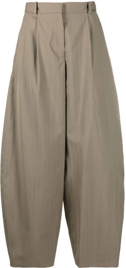 By Malene Birger Plooibroek met toelopende pijpen Groen