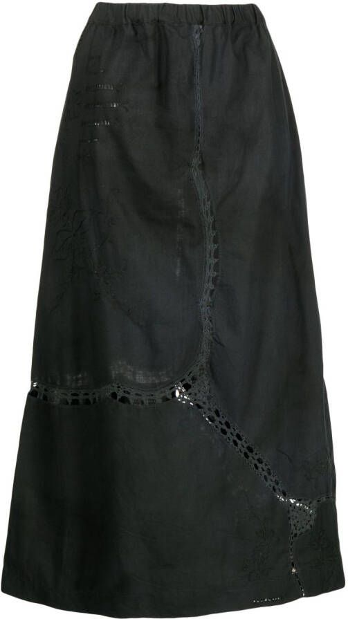 By Walid Denim blouse Zwart