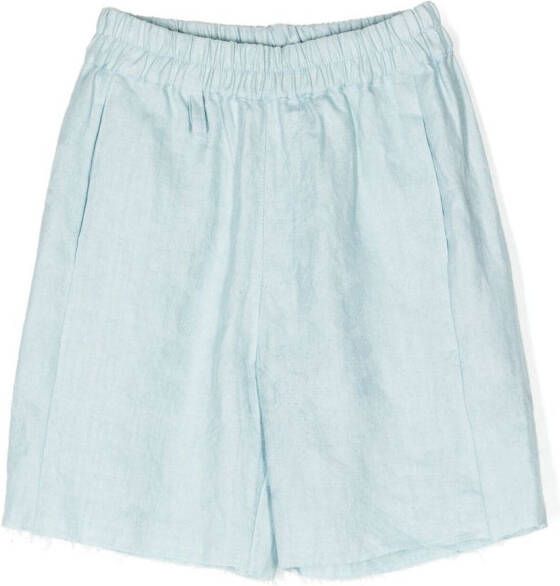 By Walid x Kindred shorts met elastische tailleband Blauw