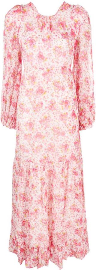 ByTiMo Jurk met bloemenprint Roze