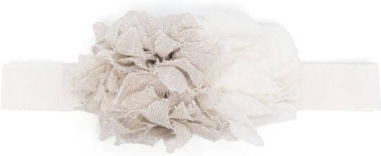 Caffe' D'orzo Haarband met bloe print Beige