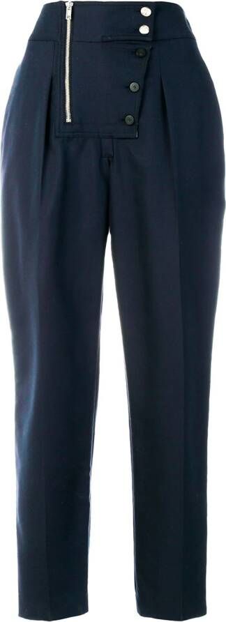 Calvin Klein broek met hoge taille Blauw