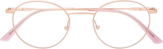 Calvin Klein Bril met rond montuur Goud