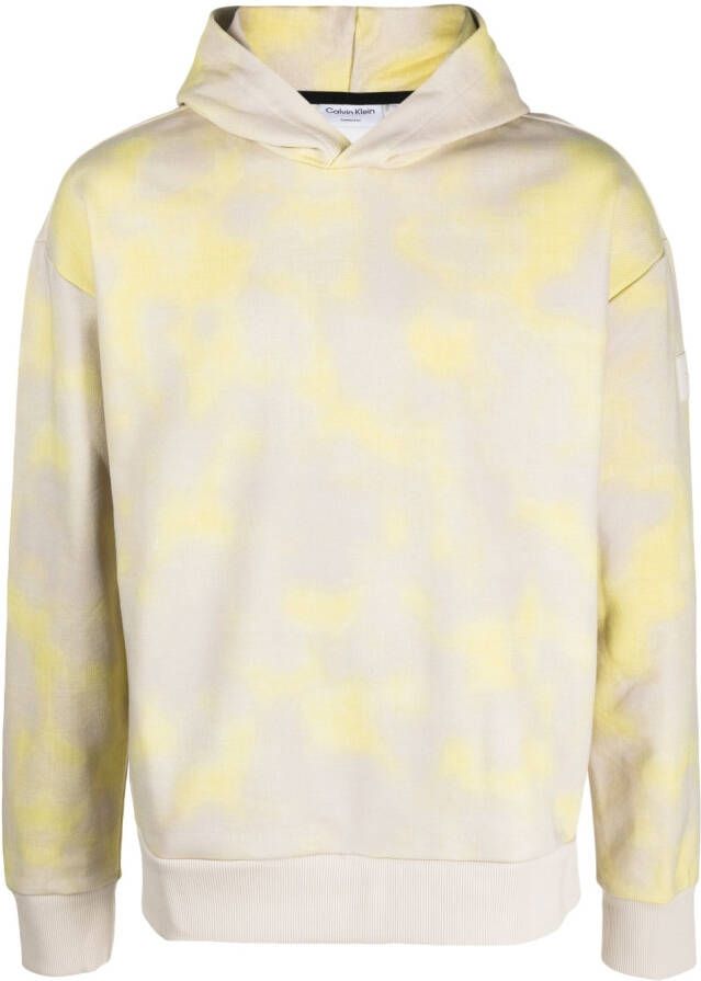 Calvin Klein Hoodie met camouflageprint Beige