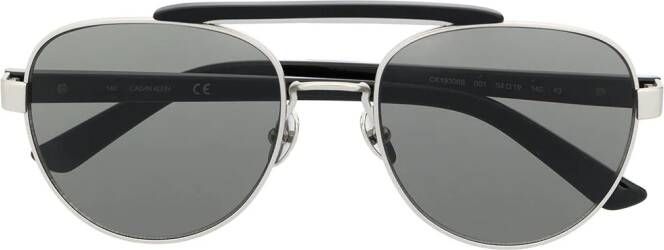 Calvin Klein CK19306S zonnebril met piloten montuur Zwart