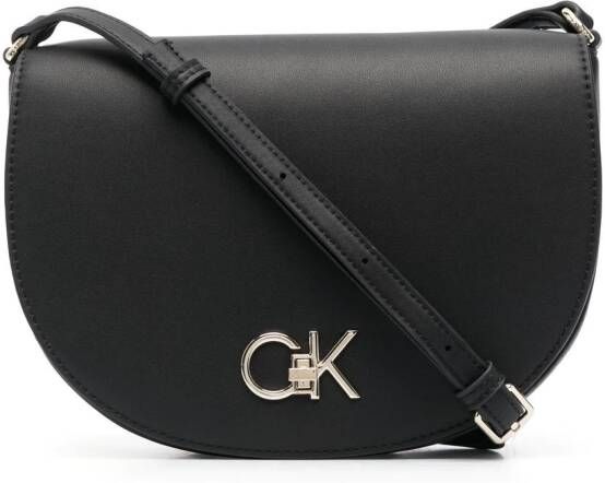 Calvin Klein Crossbodytas met logoplakkaat Zwart