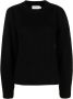 Calvin Klein cut-out ribbed wool jumper Zwart - Thumbnail 1