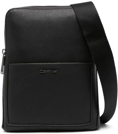 Calvin Klein Diagonal crossbodytas van imitatieleer Zwart