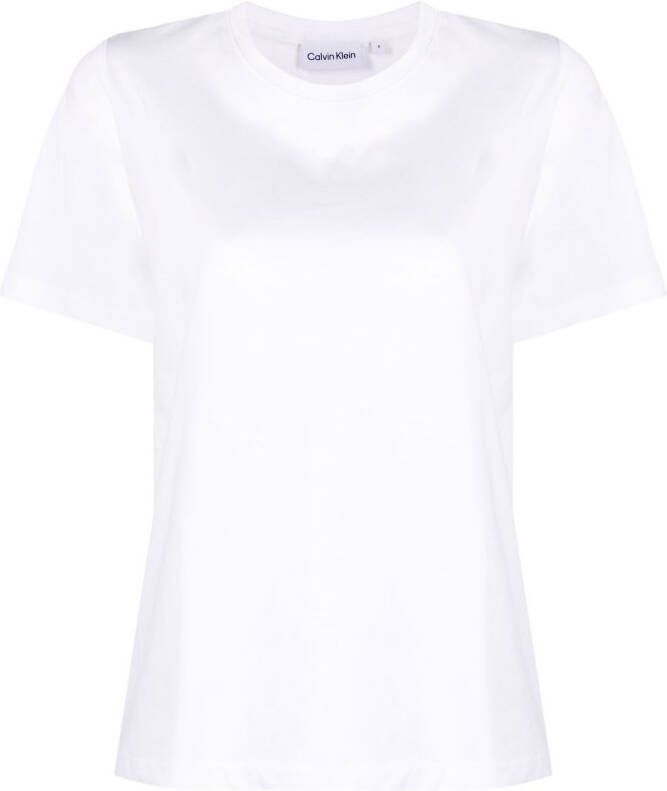 Calvin Klein Effen T-shirt Wit