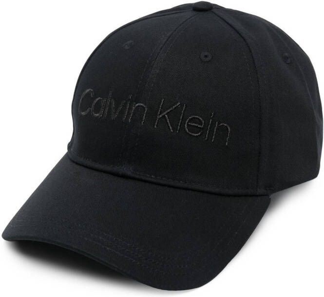 Calvin Klein Honkbalpet met geborduurd logo Zwart