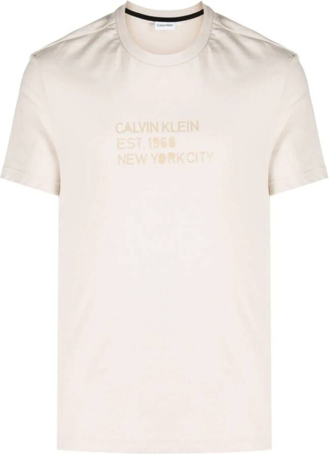 Calvin Klein T-shirt met logo Beige