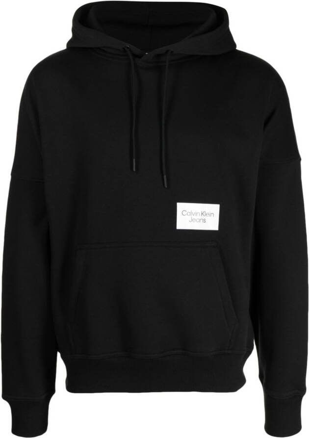 Calvin Klein Hoodie met colourblocking Zwart