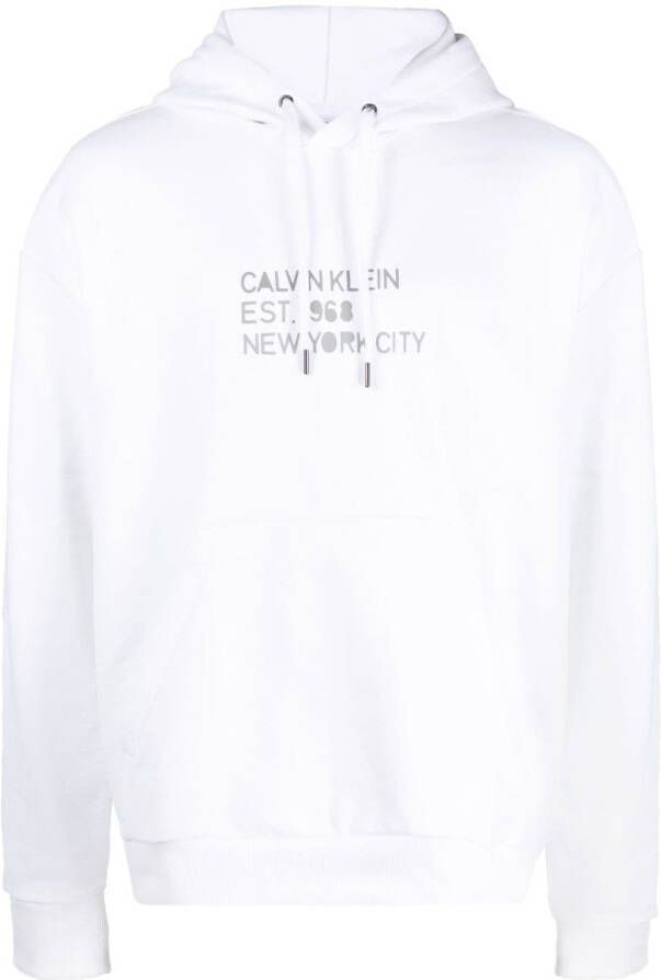 Calvin Klein Hoodie met logoprint Wit