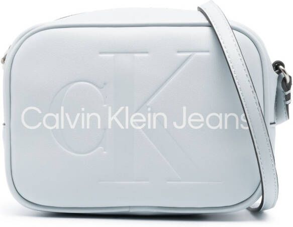 Calvin Klein Jeans Crossbodytas met logo-reliëf Blauw
