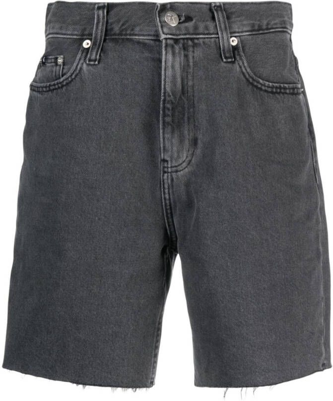 Calvin Klein Jeans Denim shorts met high waist Zwart