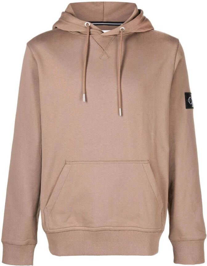 Calvin Klein Jeans Katoenen hoodie Bruin