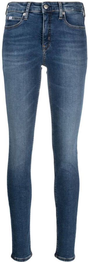Calvin Klein Jeans Mid waist skinny jeans Blauw