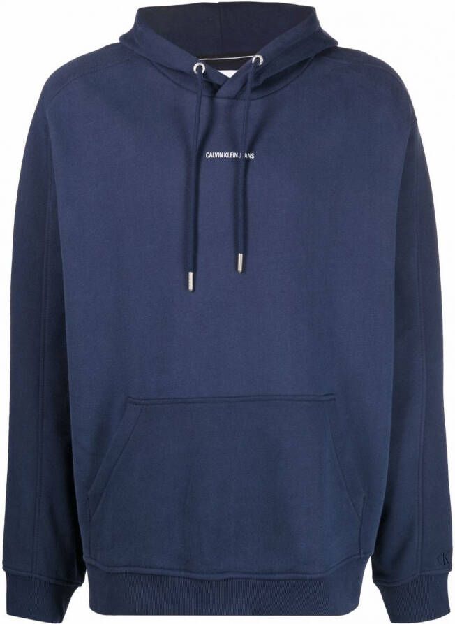Calvin Klein Jeans Hoodie met logoprint Blauw