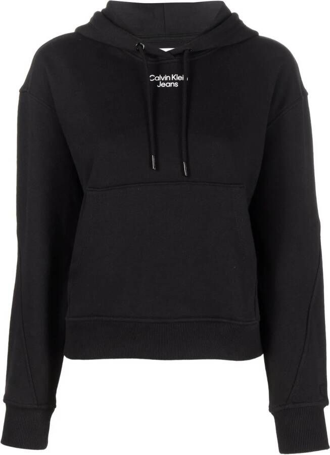 Calvin Klein Jeans Hoodie met logoprint Zwart