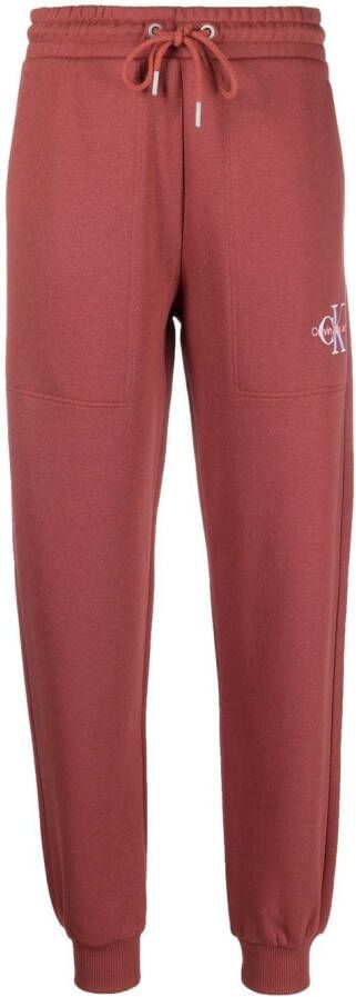 Calvin Klein Jeans Joggingbroek met geborduurd logo Rood