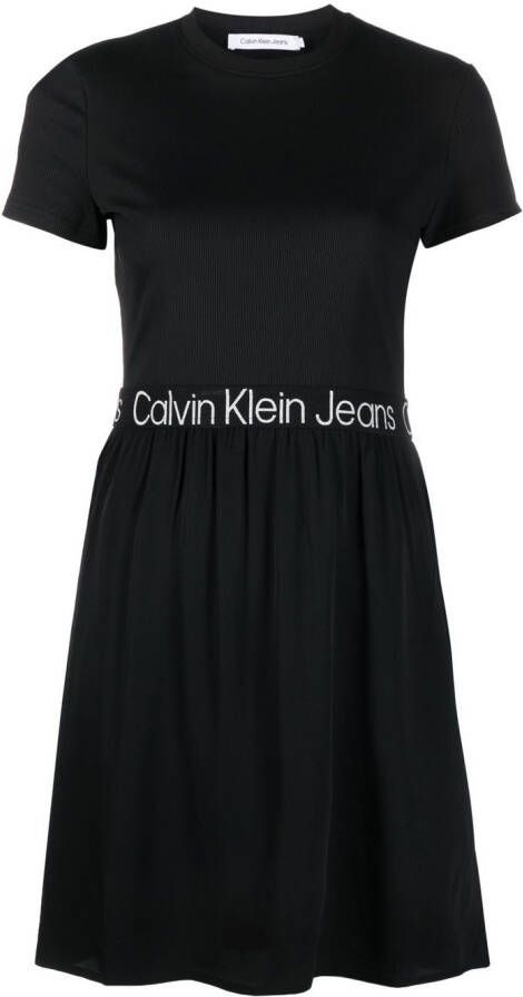 Calvin Klein Jeans Jurk met korte mouwen Zwart