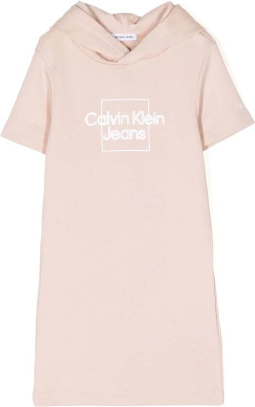 Calvin Klein Jeans Jurk met logoprint Roze