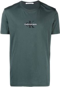 Calvin Klein Jeans T-shirt met geborduurd logo Groen