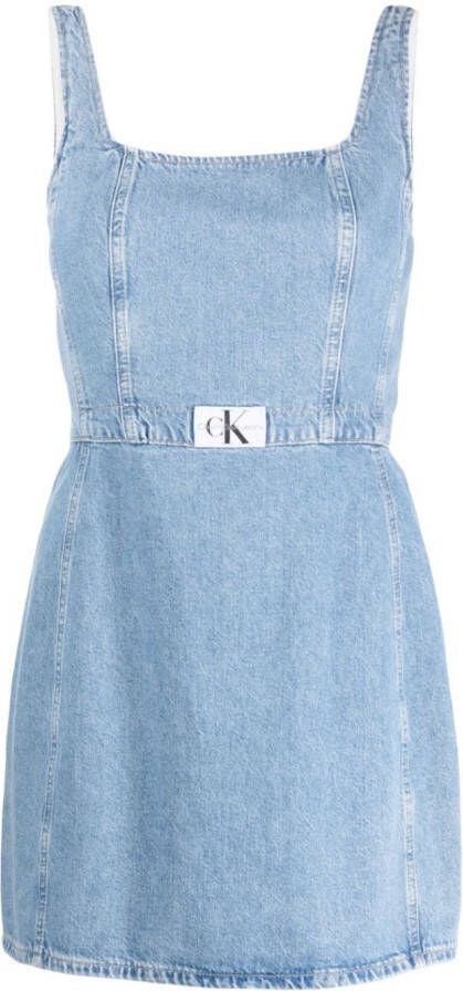 Calvin Klein Jeans Mini-jurk met geborduurd logo Blauw