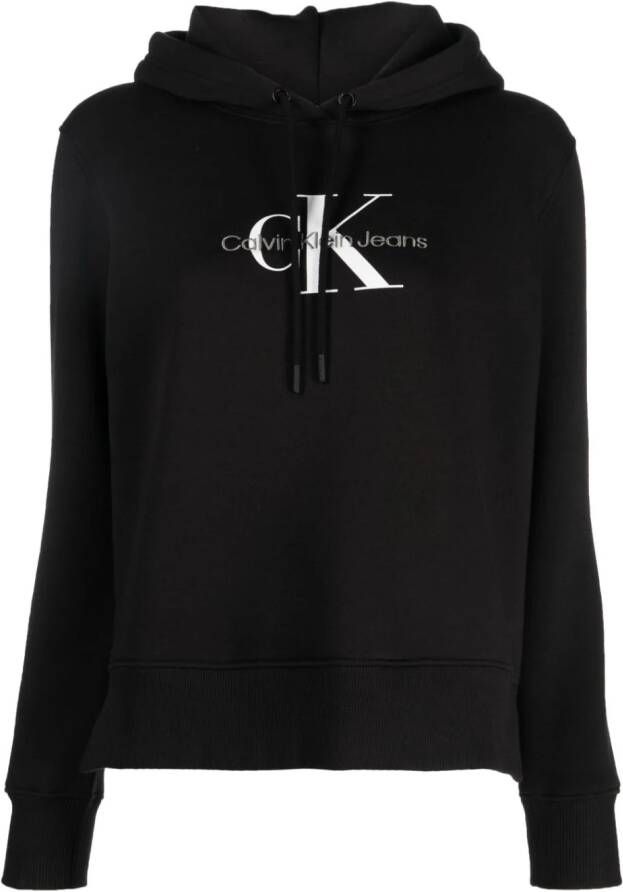 Calvin Klein Jeans Hoodie met geborduurd logo Zwart