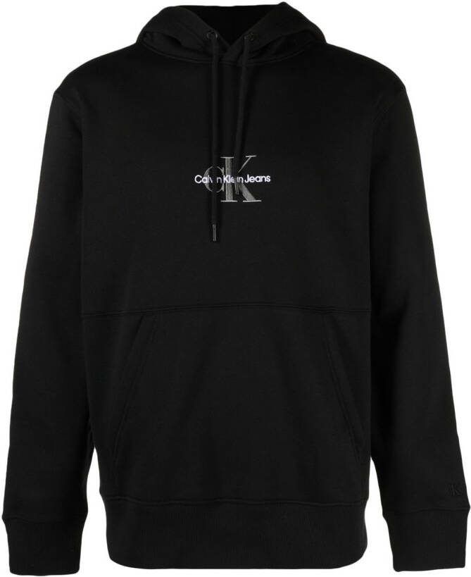Calvin Klein Jeans Hoodie met geborduurd logo Zwart