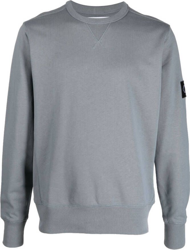 Calvin Klein Jeans Sweater met logopatch Grijs