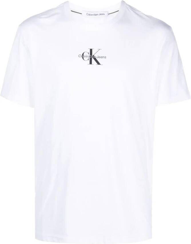 Calvin Klein Jeans T-shirt met logoprint Wit