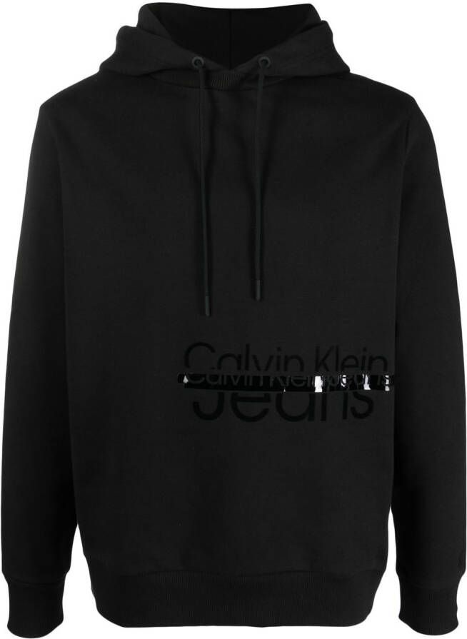 Calvin Klein Jeans Hoodie met logoprint Zwart